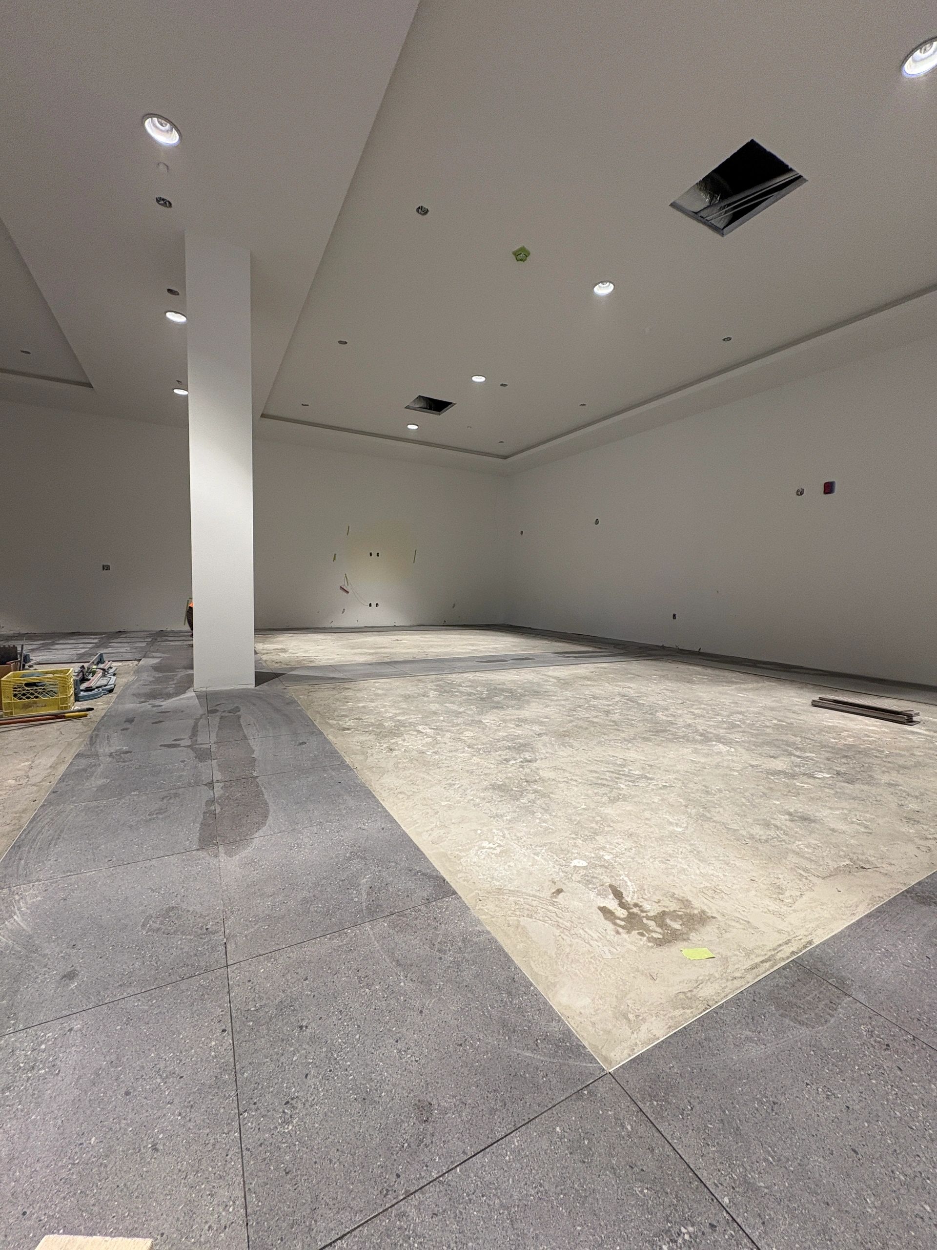 Commercial tile installation